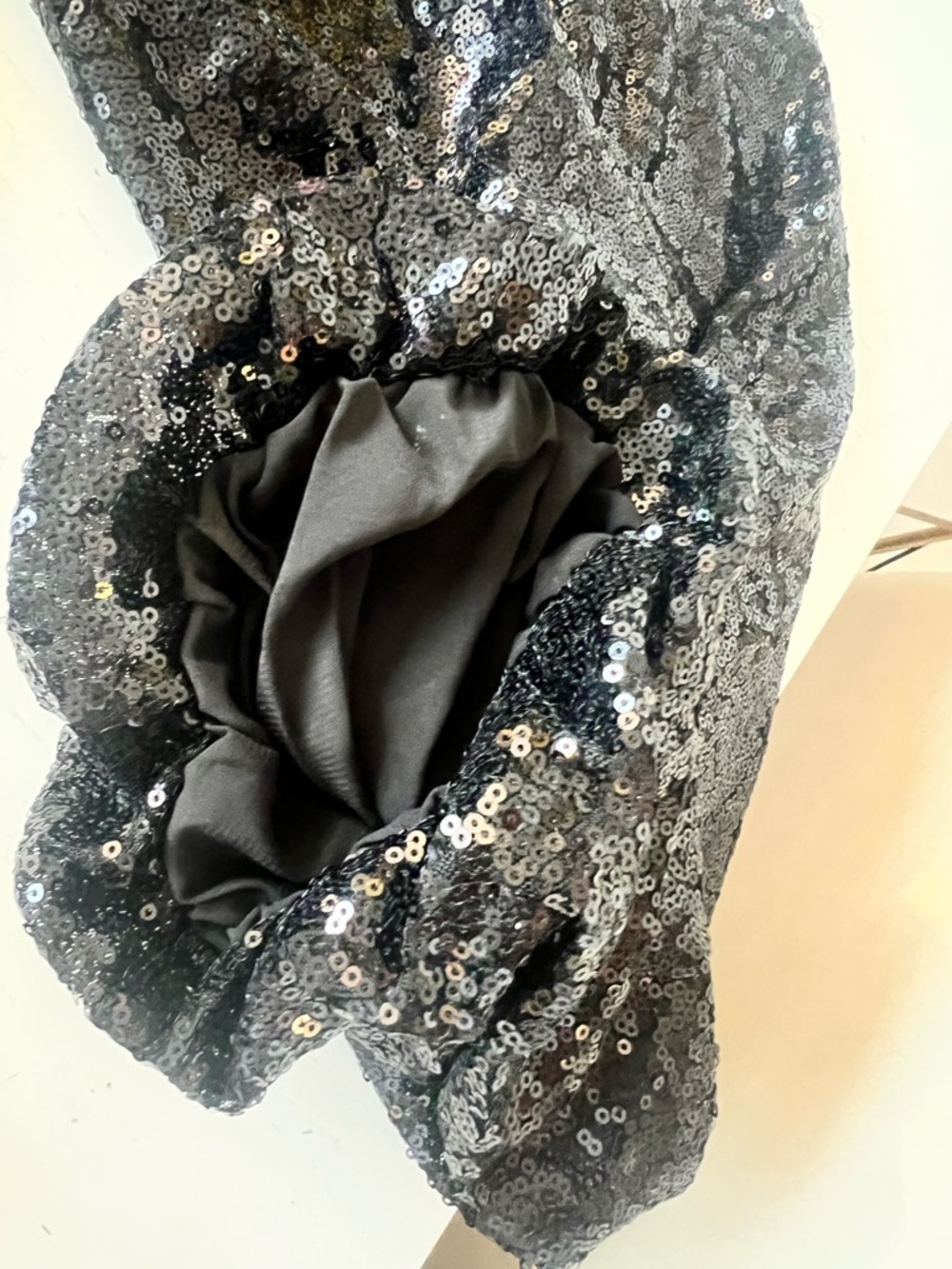 Lowest price🔥Party ready! 🖤 Sequin lined bubble hem pants w/elastic waist ⭐️NWT - Picture 7 of 9